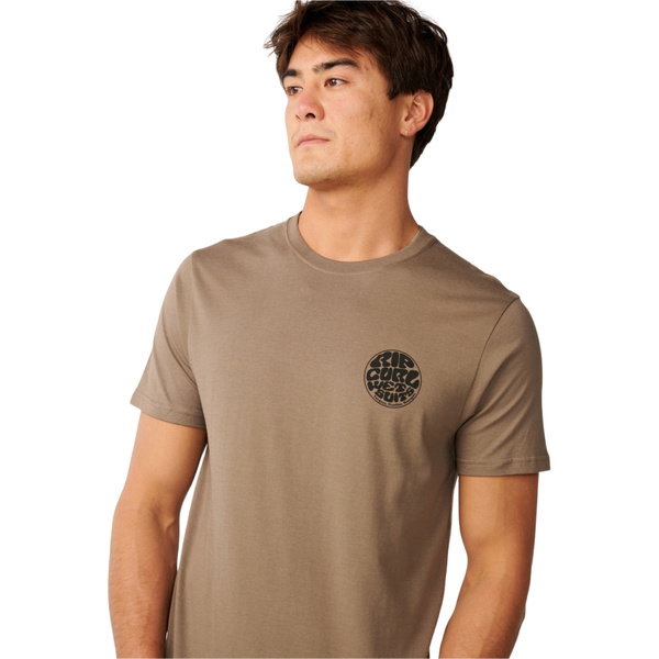 2026 Rip Curl Mens Wettie Icon T-Shirt 10VMTE - Walnut